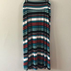 Multicolored maxi skirt, size XL